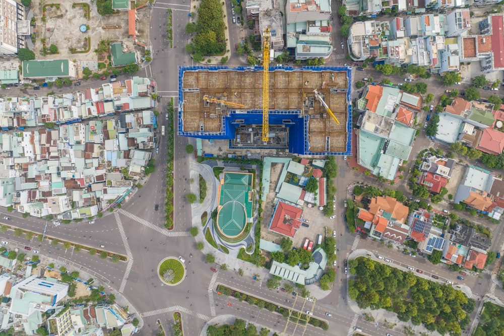 Cập nhật hình ảnh tiến độ thi công tháng 10/2022 dự án Grand Center Quy Nhơn 01 Nguyễn Tất Thành