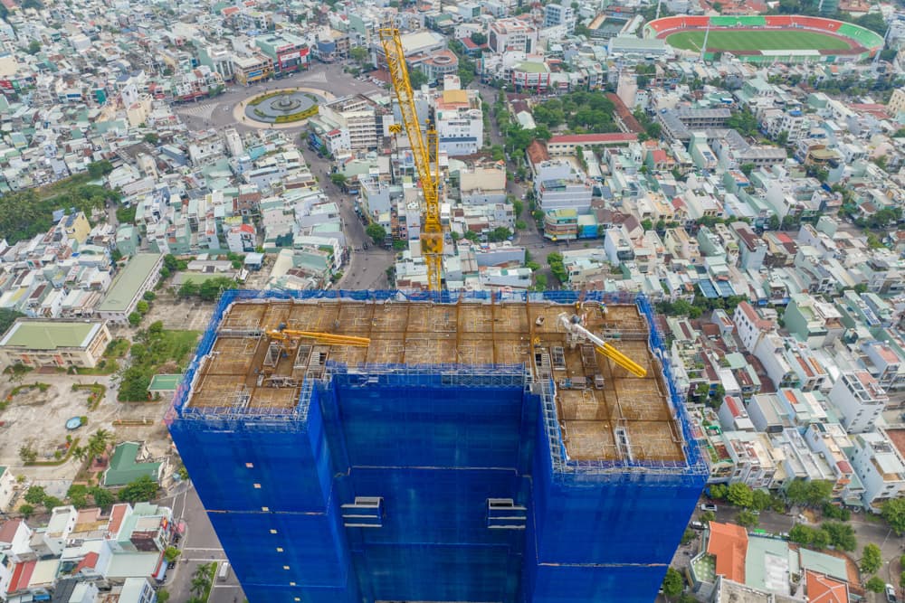Cập nhật hình ảnh tiến độ thi công tháng 10/2022 dự án Grand Center Quy Nhơn 01 Nguyễn Tất Thành